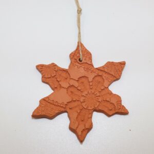Suspension Terracotta Dentelle Flocon