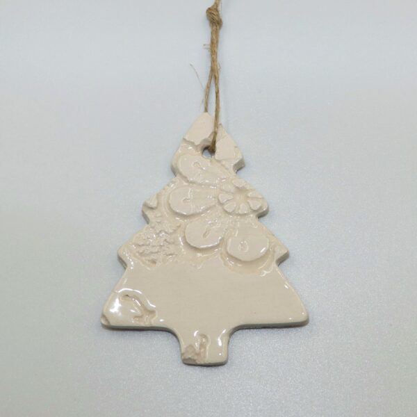 Suspension Blanc Dentelle Sapin – Image 3