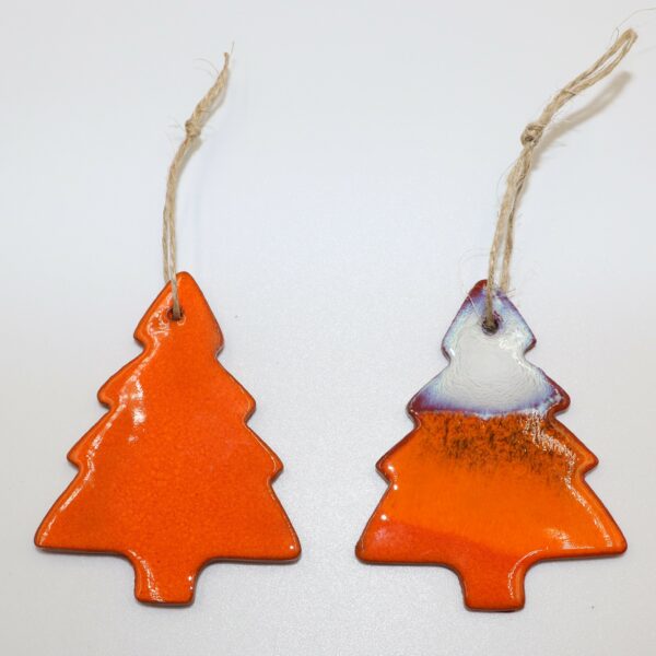 Suspension Orange et Blanc irisé Sapin – Image 2