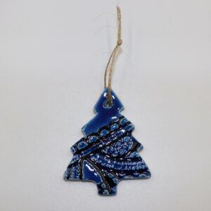 Suspension Bleu nuit Dentelle Sapin