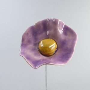 Coquelicot Violet clair cœur Jaune Doré