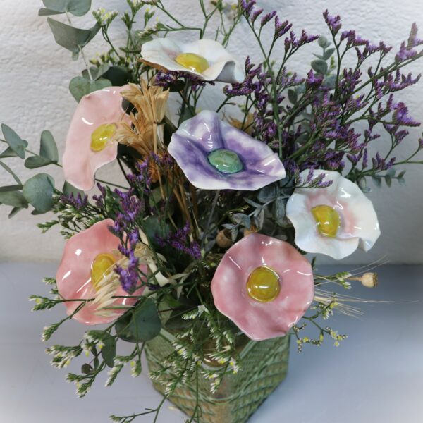 Coquelicot Violet clair cœur Jaune Doré – Image 3
