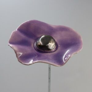 Coquelicot Violet clair cœur Métal