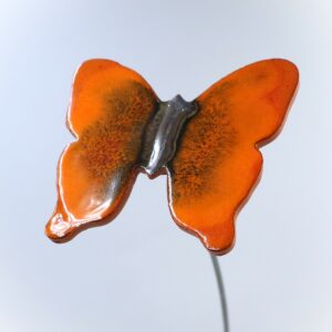 Papillon Orange nuancé et Métal