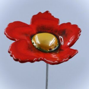 Fleur Sauvage Rouge Nuancé cœur Doré