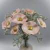 Bouquet de 7 petits Coquelicots Rose, Blanc et Doré Hauteur 30 cm – Image 2
