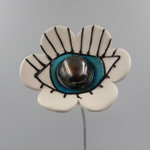 Fleur Œil Bleu Turquoise