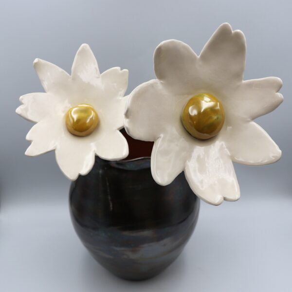 Fleur Cosmos Blanche cœur Doré – Image 3