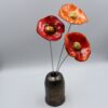 Coquelicot Blanc, motif Jaune vif et cœur doré – Image 3