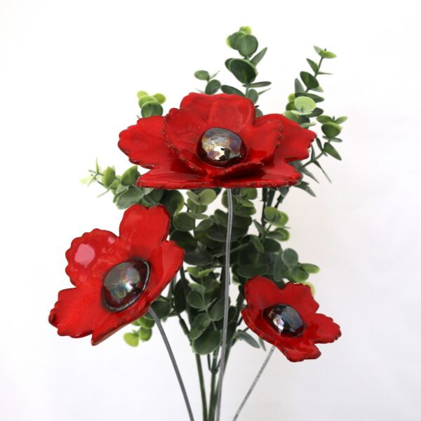 Bouquet 3 Fleurs Sauvages Rouges Hauteur 50 cm – Image 3