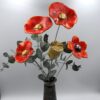 Coquelicot Orange motif clair cœur Doré – Image 3