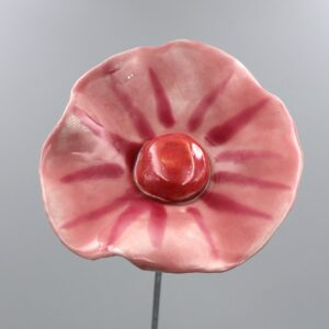 Coquelicot Rose clair et foncé cœur Rose lustré