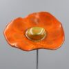 Coquelicot Orange motif clair cœur Doré