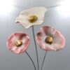 Coquelicot Rose clair Nuancé Blanc cœur Doré – Image 3