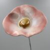 Coquelicot Rose clair Nuancé Blanc cœur Doré