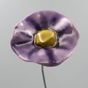 Coquelicot Violet clair et foncé cœur Doré