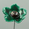 Fleur Sauvage Vert Émeraude cœur Métal