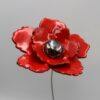 Fleur Sauvage Double Rouge cœur métal