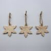 Lot de 3 Suspensions Flocons Blanc impression dentelle