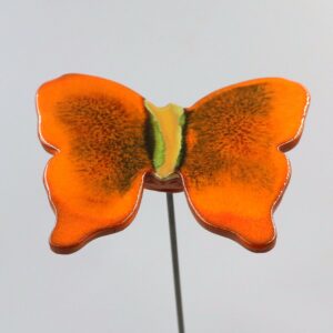 Papillon Orange Nuancé cœur doré
