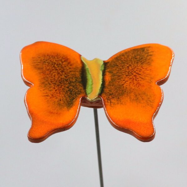 Papillon Orange Nuancé cœur doré