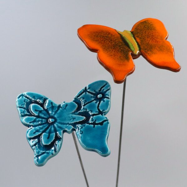 Papillon Impression Dentelle Bleu Turquoise – Image 4