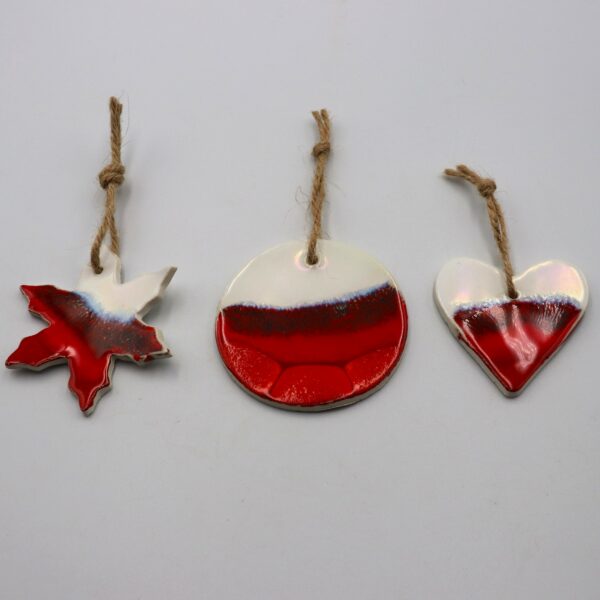 Lot de 3 suspensions Blanc et Rouge