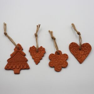 Lot de 4 suspensions Terracotta