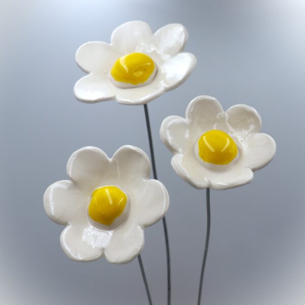 Fleur Blanche cœur Jaune vif – Image 3