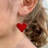Boucles d'Oreilles cœur Rouge – Image 3