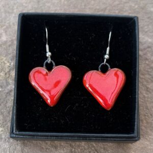 Boucles d'Oreilles cœur Rouge